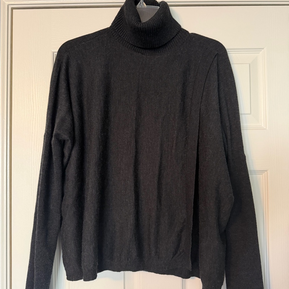 All Saints Koko Wrap Turtleneck 100% merino wool